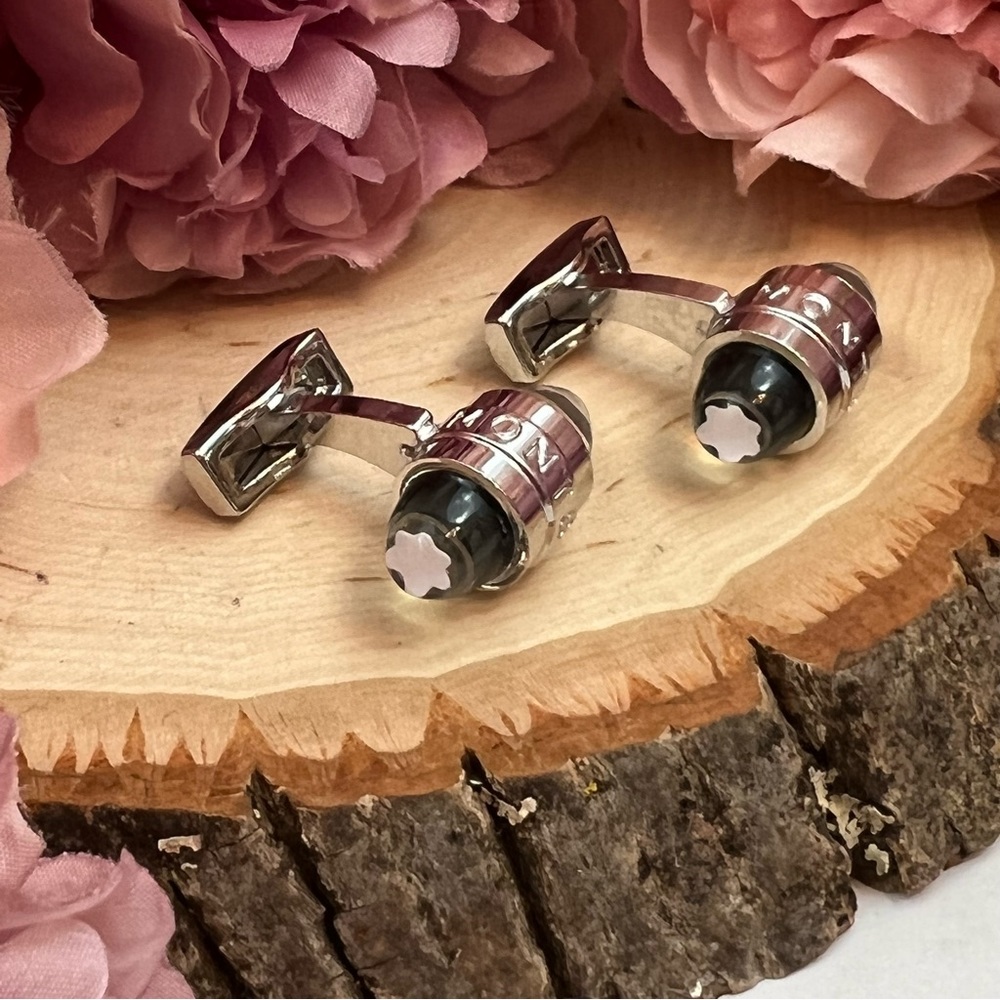 Montblanc Bullet Shape with Floating Star Emblem Cufflinks - Picture 3 of 17